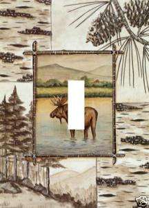 moose LIGHT SWITCH PLATE COVER cabin animal HOME DECOR new rustic 