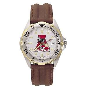  Alabama Crimson Tide Mens All Star Old Logo Watch w/Leather Band 
