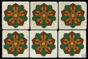 Old World Victorian Design Fine Art Accent Tiles #8200  