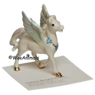   Pegasus Standing Miniature Figurine Ceramic Animal Small Wee 831