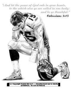 TIM TEBOW LITHOGRAPH POSTER PRINT TEBOWING TRIBUTE IN BRONCOS JERSEY 