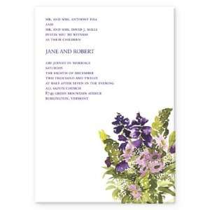  Purple Bouquet Wedding Invitations