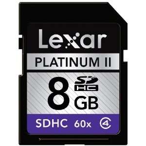 Lexar Platinum II 8 GB 60x SDHC Flash Memory Card LSD8  