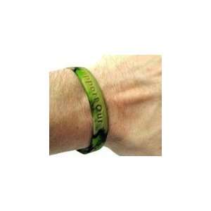    Camouflage Green Support Our Troops Wristband 