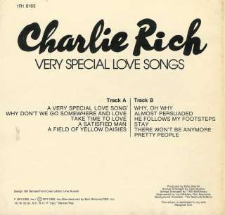 Charlie Rich Very Special Love Songs Reel To Reel Tape  