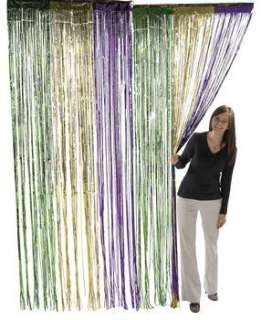 Purple Gold Green MARDI GRAS Foil Door Curtain Decor 780984576943 