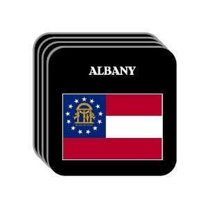 US State Flag   ALBANY, Georgia (GA) Set of 4 Mini Mousepad Coasters
