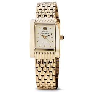 Cornell University Womens Swiss Watch   Gold Quad Watch with Bracelet