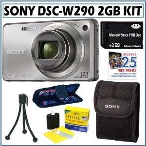 Sony Cyber shot DSC W290 12.1 MP Digital Camera in Silver 