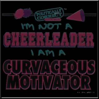 Not Cheerleader Curvaceous Motivator Cheer Shirt S 5X  