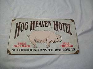 Hog Heaven Motel Wall Sign. 4x 8  