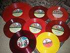 lot 8 red vinyl non breakable 45 records Christmas Peter Pan Voco 