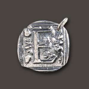  Waxing Poetic Square Initial Charm Pendant Sterling Silver 