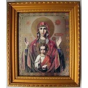VIRGIN MARY Holy Sign Apparition Framed Orthodox Icon Prayer THEOTOKOS 