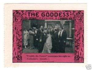 THE GODDESS   1915 Vitagraph Silent Movie Film Serial POSTER STAMP 