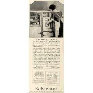  1925 Ad Kelvinator Electric Refrigerators Magic Trays Ice 