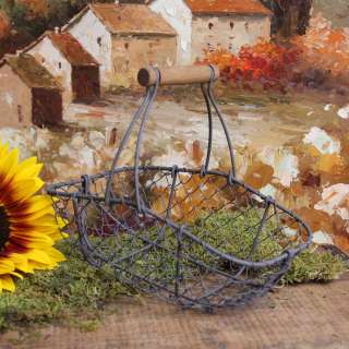 Antique Style Wire Garden Basket Home Decor 793573044082  