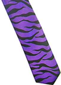 Purple Animal Print Tie Halloween Punk Rock Goth Emo  