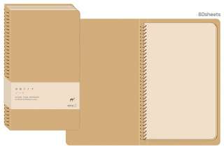 Midori Spiral Ring Camel Notebook   A5 Size