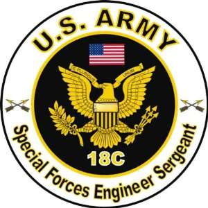 United States Army MOS 18C Special Forces Engineer Sergeant Decal 