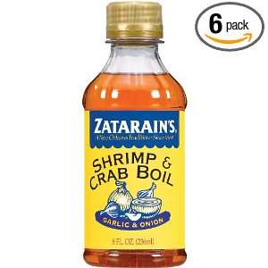   Crab and Shrimp Boil Liquid, Garlic and Onion, 8 Ounce (Pack of 6
