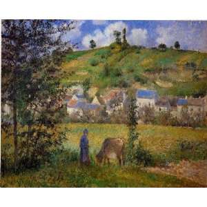  Oil Painting Chaponval Landscape Camille Pissarro Hand 