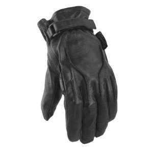 Power Trip Jet Black Womens Leather Motorcycle Gloves Black Extra 