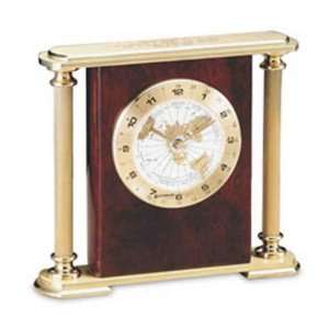 Seville   Clock features a brass adjustable bezel for determining time 