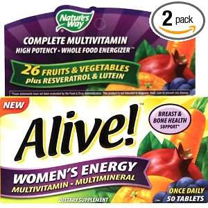 Natures Way Alive Womens Energy Multivitamin Multimineral   50 tabs 
