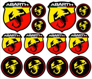 HQ ABARTH Sticker Decal Emblem Logo Badge Aufkleber Autocollant 