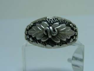 NANAS Vintage Sterling Silver Grape & Leaf Ring Signed Mens Womans 