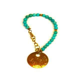  Handmade Turquoise Charm Bracelet, MashaAllah Jewelry