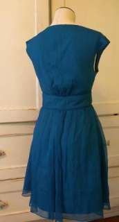 JCrew Abigail Silk Chiffon Dres New $198 Matisse Blue 12  