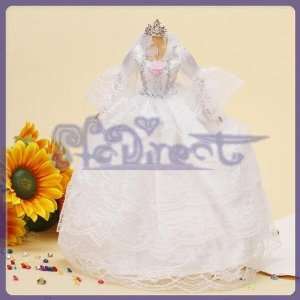  HANDMADE BRIDAL LACE Wedding Gown Dress w/ Veil and Crown 