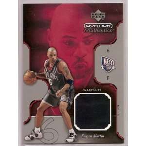   upper deck Ovation authentics Kenyon Martin warm up Game Used Card