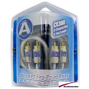   Audiobahn Connections 2 Channel 3 Foot Length RCA Cable Electronics