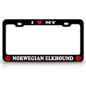 LOVE MY NORWEGIAN ELKHOUND Dog Pet Animal High Quality STEEL /METAL 