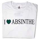 Love Absinthe Mens White Alcohol T Shirt NEW sz M