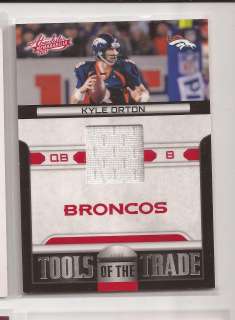 2011 KYLE ORTON ABSOLUTE MEMORABILIA GAME USED JERSEY CARD #D/250 