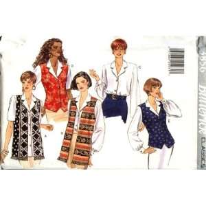  Butterick Sewing Pattern 3856 Misses Top, Size 8 10 12 