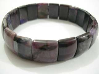 Bracelet Sugilite rectangle beads 17x15mm 7   