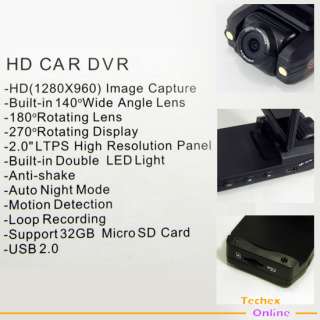 Car Dash Dashboard LCD Camera Cam Video Accident Recorder HD DVR 