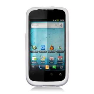 for HUAWEI ASCEND II 2 M865 Crisp WHITE Rubberized Hard Case Snap On 