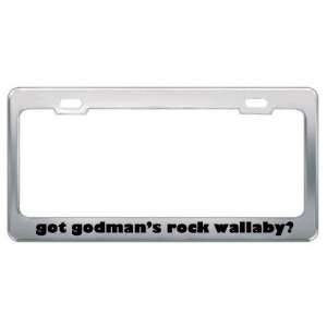 Got GodmanS Rock Wallaby? Animals Pets Metal License Plate Frame 