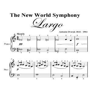   World Symphony Dvorak Big Note Piano Sheet Music Anton Dvorak Books