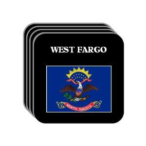 US State Flag   WEST FARGO, North Dakota (ND) Set of 4 Mini Mousepad 
