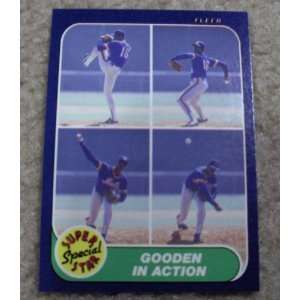 1986 Fleer Dwight Gooden # 626 MLB Baseball In Action Card  