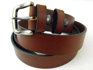 Bridle leather belt men women Rich brown American  