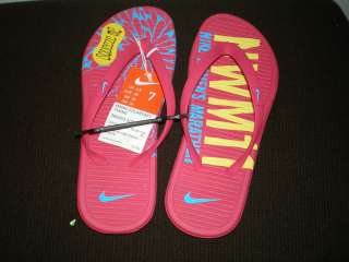 Nike Women Solarsoft Thong Flip Flops Sandals Pink 7 8 New With Tag 