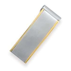  Stainless Steel and 14 Karat Gold Plated Money Clip Baby